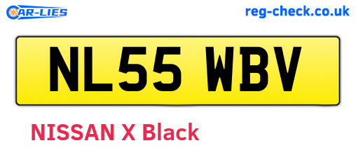 NL55WBV are the vehicle registration plates.