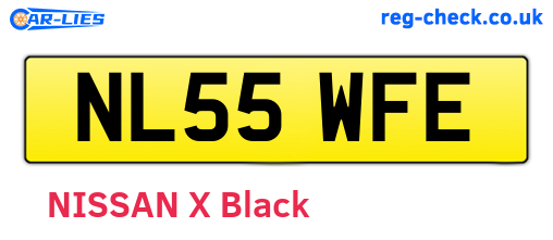 NL55WFE are the vehicle registration plates.