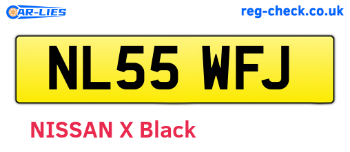 NL55WFJ are the vehicle registration plates.