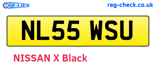 NL55WSU are the vehicle registration plates.