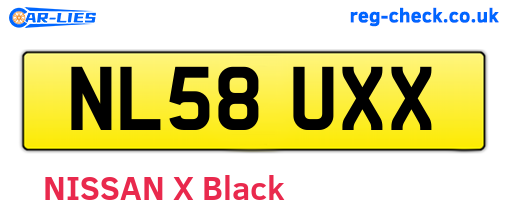 NL58UXX are the vehicle registration plates.