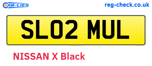 SL02MUL are the vehicle registration plates.