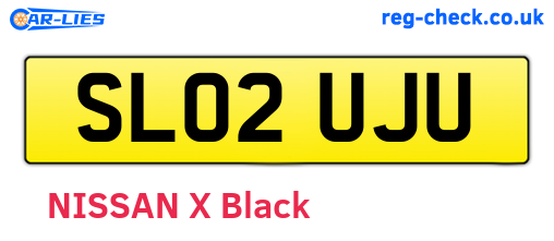 SL02UJU are the vehicle registration plates.