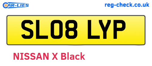 SL08LYP are the vehicle registration plates.