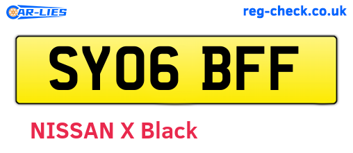 SY06BFF are the vehicle registration plates.