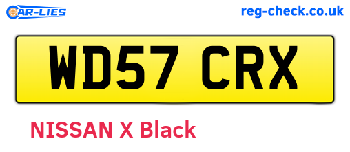 WD57CRX are the vehicle registration plates.