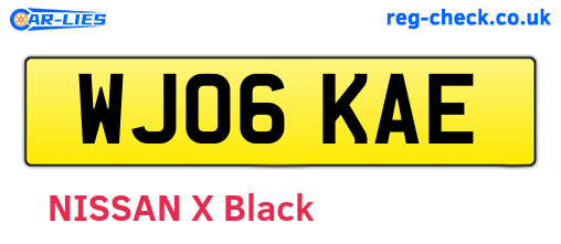 WJ06KAE are the vehicle registration plates.