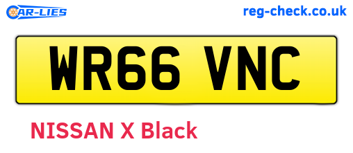 WR66VNC are the vehicle registration plates.