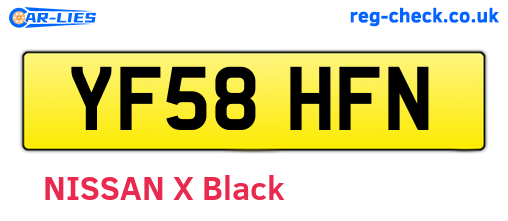 YF58HFN are the vehicle registration plates.