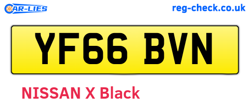 YF66BVN are the vehicle registration plates.