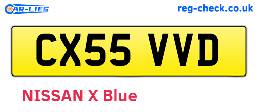CX55VVD are the vehicle registration plates.
