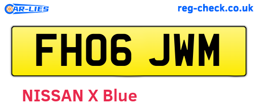 FH06JWM are the vehicle registration plates.