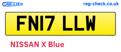 FN17LLW are the vehicle registration plates.