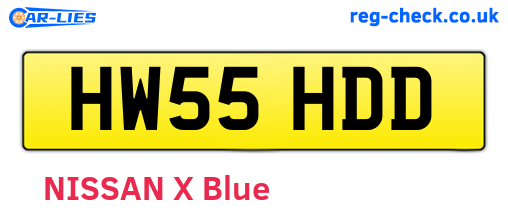 HW55HDD are the vehicle registration plates.