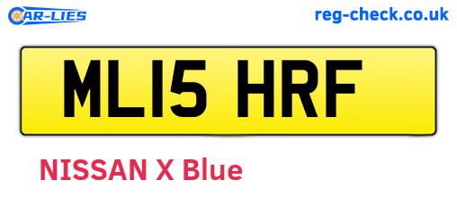 ML15HRF are the vehicle registration plates.