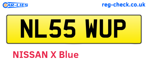NL55WUP are the vehicle registration plates.
