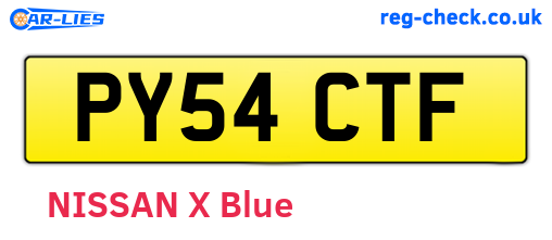 PY54CTF are the vehicle registration plates.