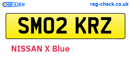 SM02KRZ are the vehicle registration plates.