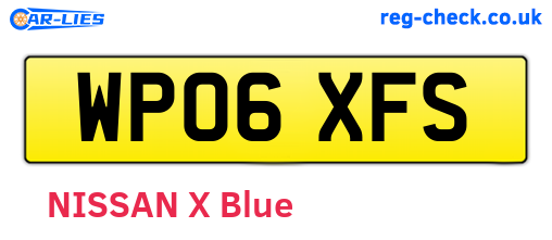 WP06XFS are the vehicle registration plates.