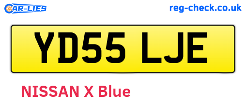 YD55LJE are the vehicle registration plates.