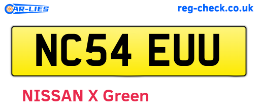 NC54EUU are the vehicle registration plates.