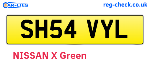 SH54VYL are the vehicle registration plates.