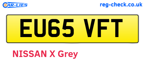 EU65VFT are the vehicle registration plates.