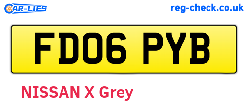 FD06PYB are the vehicle registration plates.