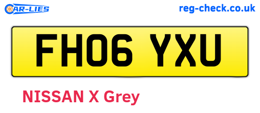 FH06YXU are the vehicle registration plates.