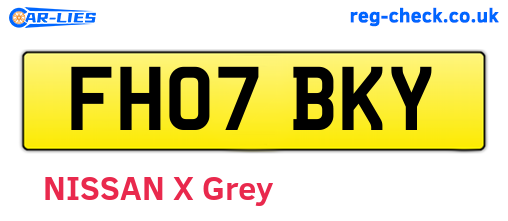 FH07BKY are the vehicle registration plates.
