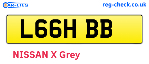 L66HBB are the vehicle registration plates.