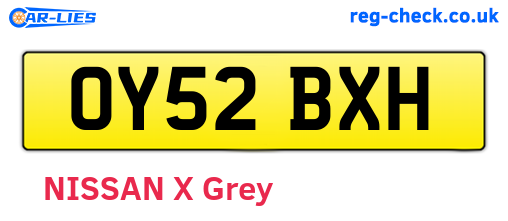 OY52BXH are the vehicle registration plates.