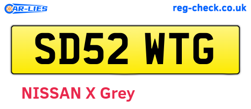 SD52WTG are the vehicle registration plates.
