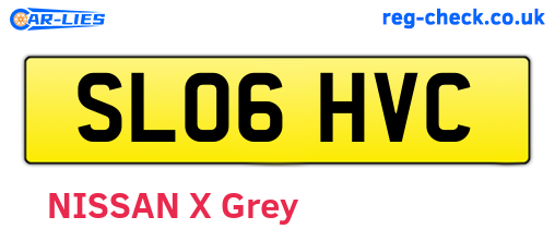 SL06HVC are the vehicle registration plates.
