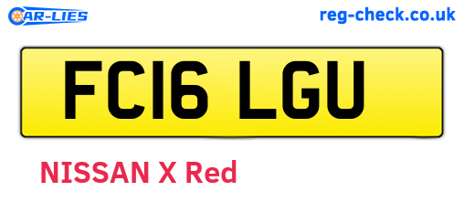 FC16LGU are the vehicle registration plates.