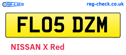 FL05DZM are the vehicle registration plates.