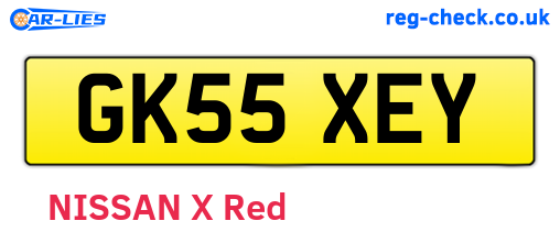 GK55XEY are the vehicle registration plates.