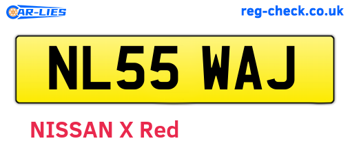 NL55WAJ are the vehicle registration plates.