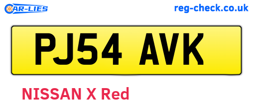 PJ54AVK are the vehicle registration plates.