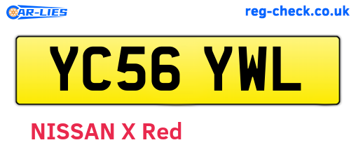 YC56YWL are the vehicle registration plates.