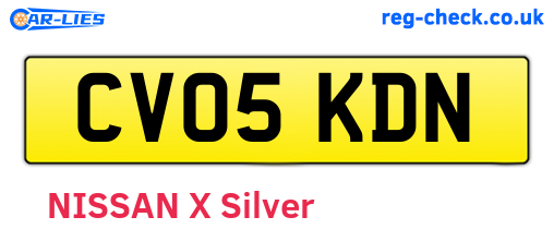CV05KDN are the vehicle registration plates.