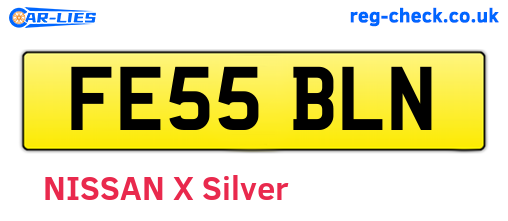 FE55BLN are the vehicle registration plates.