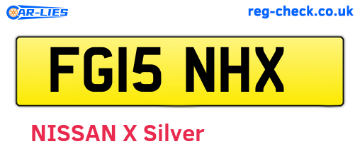 FG15NHX are the vehicle registration plates.
