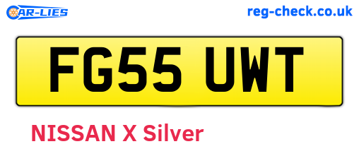FG55UWT are the vehicle registration plates.