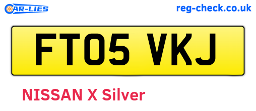 FT05VKJ are the vehicle registration plates.