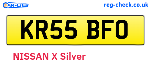 KR55BFO are the vehicle registration plates.