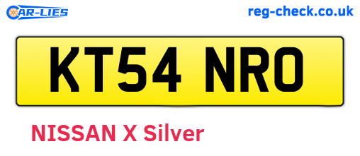KT54NRO are the vehicle registration plates.