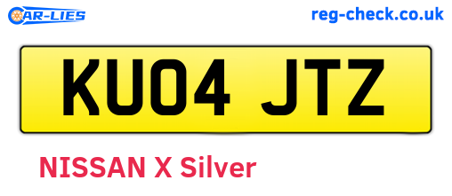 KU04JTZ are the vehicle registration plates.