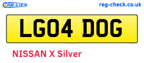 LG04DOG are the vehicle registration plates.
