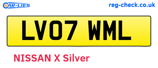 LV07WML are the vehicle registration plates.